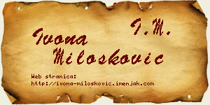 Ivona Milošković vizit kartica